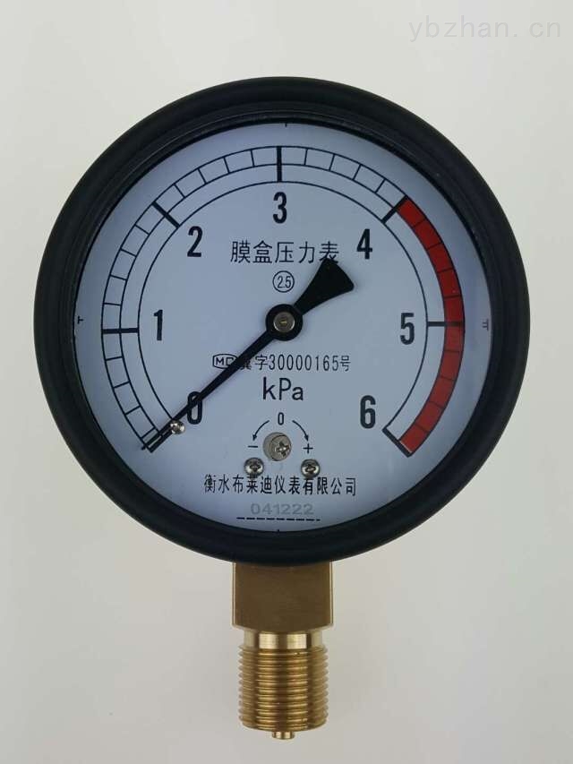 ye100 燃气压力表天然气压力表膜盒压力表微压表千帕表ye10