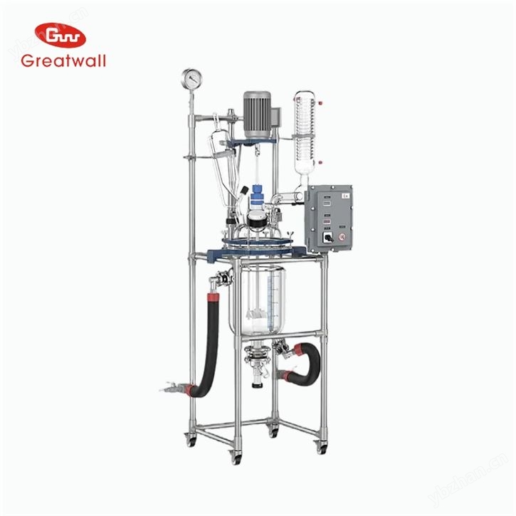 變頻調(diào)速耐腐蝕防爆雙層玻璃反應(yīng)釜