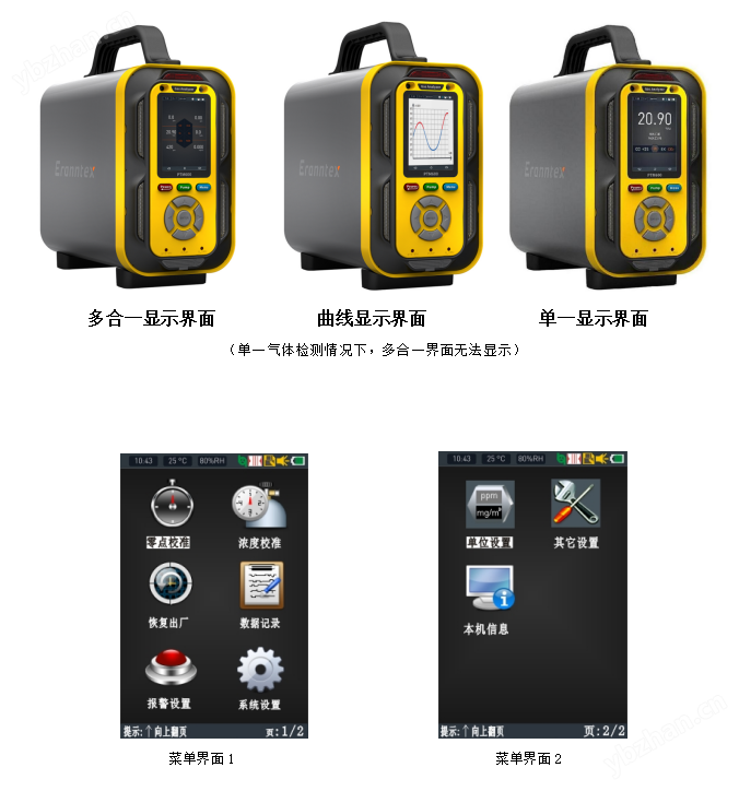 手提式復合型氣體分析儀 BTYQ-PTM600-3X